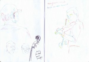 gossington festival - sketch double bass and christiaan van hemert