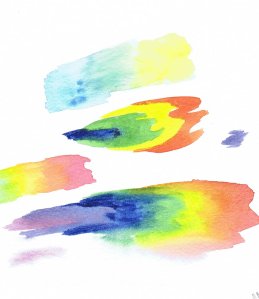 watercolour painting tests on paper by Laura Elliott of Drawesome Illustration